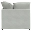 VidaXL Sofa modułowa z podnóżkiem i poduszkami Velvet Light Grey