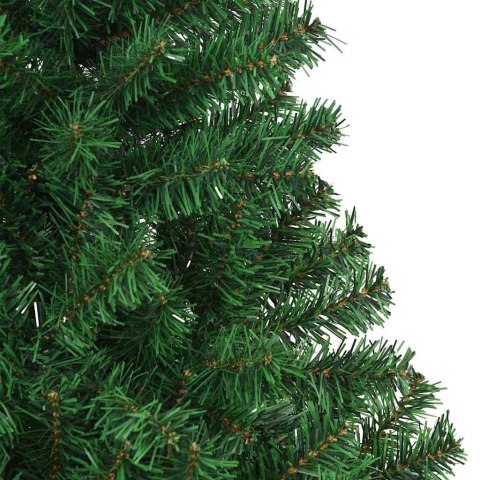 SZTUCZNA CHOINKA Z PODSTAWĄ ZIELONY 210CM PVC I STAL I PLASTIK