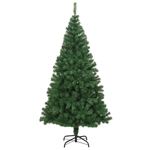 SZTUCZNA CHOINKA Z PODSTAWĄ ZIELONY 210CM PVC I STAL I PLASTIK