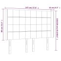 ZAGŁÓWEK DO ŁÓŻKA Z LED RÓŻOWY 147X16X118/128CM AKSAMIT