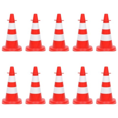 PACHOŁKI DROGOWE Z ŁAŃCUCHEM 10M CZERWONO-BIAŁE