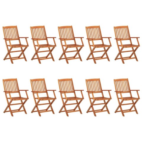 VidaXL 11-cz. zestaw mebli ogrodowych 280x90x75cm lite drewno akacjowe