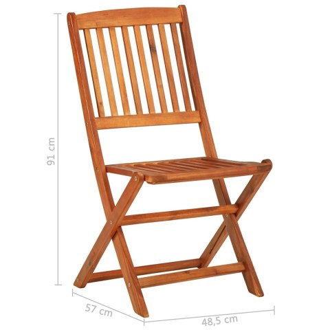 VidaXL 11-cz. zestaw mebli ogrodowych 280x90x75cm lite drewno akacjowe