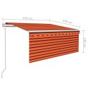 VidaXL Automatycznie zwijana markiza z zasłoną zacieniającą, 3,5x2,5 m