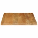 VidaXL Blat stołu z naturalną krawędzią, 80x80x3,8 cm, drewno mango
