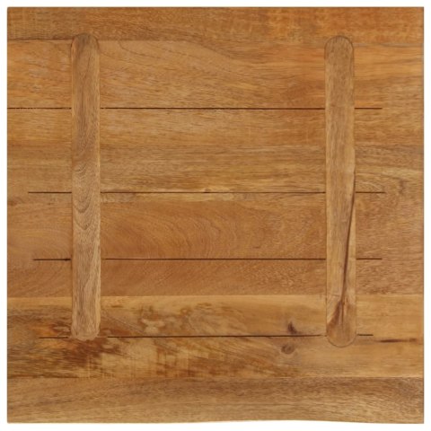 VidaXL Blat stołu z naturalną krawędzią, 80x80x3,8 cm, drewno mango