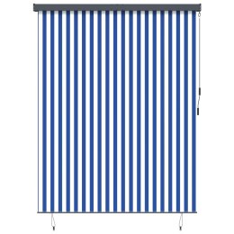 VidaXL Roleta Niebieski i biały 200 x 250 cm Materiał i Aluminium