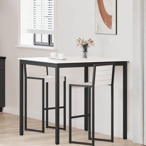 VidaXL Stół barowy Biały 110 x 110 x 105 cm Lite drewno sosnowe