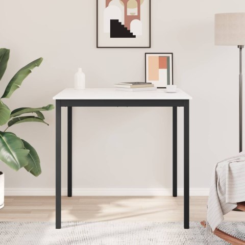 VidaXL Stół barowy Biały 110 x 110 x 105 cm Lite drewno sosnowe