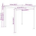 VidaXL Stół barowy Biały 110 x 110 x 105 cm Lite drewno sosnowe