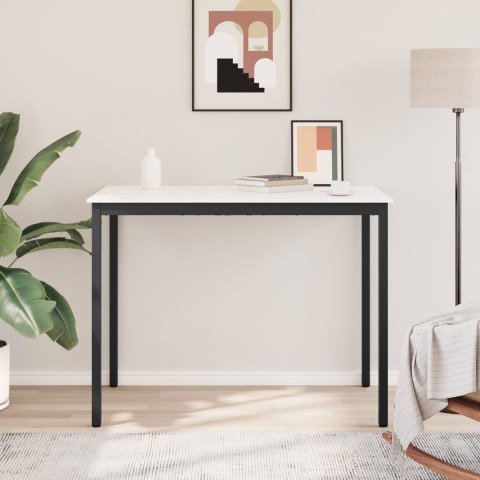 VidaXL Stół barowy Biały 140 x 80 x 105 cm Lite drewno sosnowe