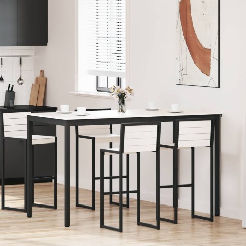 STÓŁ BAROWY BIAŁY 180X90X105CM LITE DREWNO SOSNOWE
