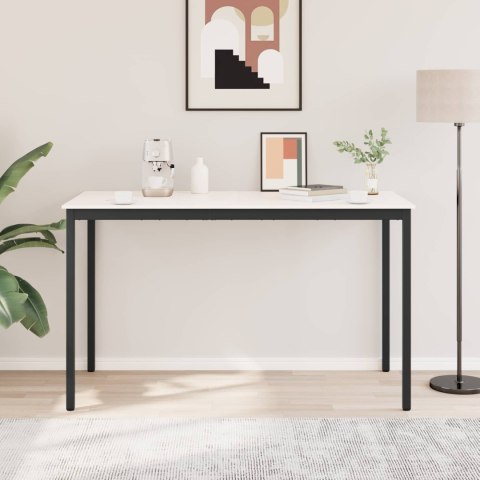 STÓŁ BAROWY BIAŁY 180X90X105CM LITE DREWNO SOSNOWE