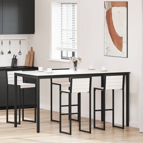 STÓŁ BAROWY BIAŁY 200X100X105CM LITE DREWNO SOSNOWE