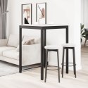 STÓŁ BAROWY BIAŁY 80X80X105CM LITE DREWNO SOSNOWE
