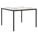 VidaXL Stół jadalny Biały 110 x 110 x 75 cm Lite drewno sosnowe