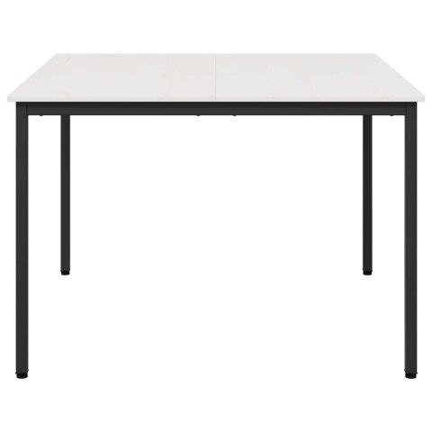VidaXL Stół jadalny Biały 110 x 110 x 75 cm Lite drewno sosnowe