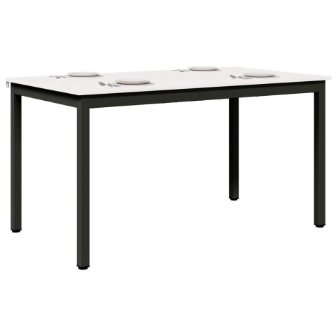STÓŁ JADALNY BIAŁY 140X80X75CM LITE DREWNO SOSNOWE