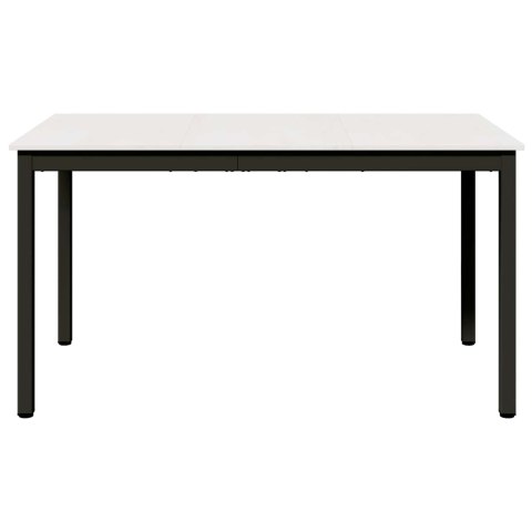 STÓŁ JADALNY BIAŁY 140X80X75CM LITE DREWNO SOSNOWE