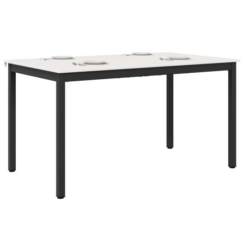 VidaXL Stół jadalny Biały 150 x 90 x 75 cm Lite drewno sosnowe