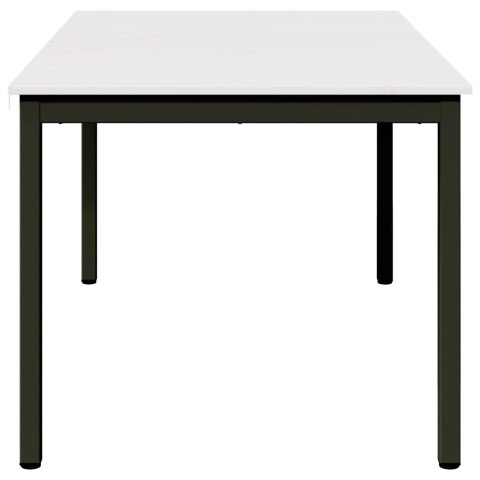 VidaXL Stół jadalny Biały 150 x 90 x 75 cm Lite drewno sosnowe