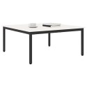 VidaXL Stolik kawowy Biały 100 x 100 x 45 cm Lite drewno sosnowe