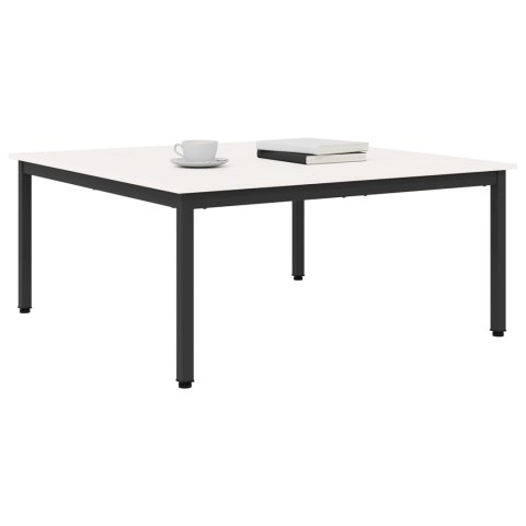 VidaXL Stolik kawowy Biały 100 x 100 x 45 cm Lite drewno sosnowe
