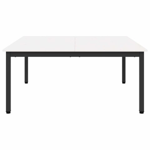 VidaXL Stolik kawowy Biały 100 x 100 x 45 cm Lite drewno sosnowe