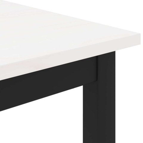 VidaXL Stolik kawowy Biały 100 x 100 x 45 cm Lite drewno sosnowe