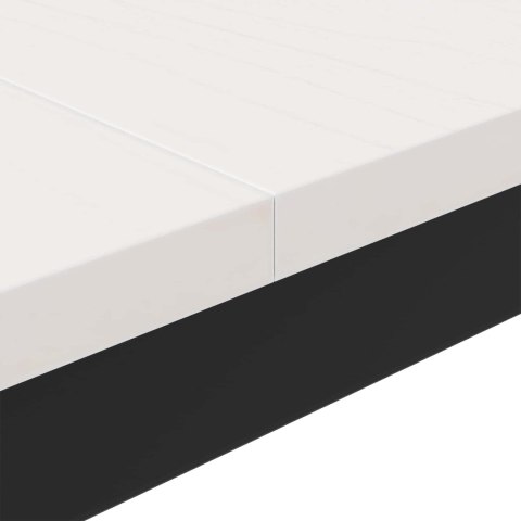 VidaXL Stolik kawowy Biały 100 x 100 x 45 cm Lite drewno sosnowe