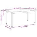 VidaXL Stolik kawowy Biały 100 x 50 x 45 cm Lite drewno sosnowe