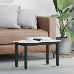 VidaXL Stolik kawowy Biały 60 x 30 x 36 cm Lite drewno sosnowe