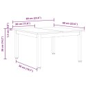 VidaXL Stolik kawowy Biały 60 x 60 x 36 cm Lite drewno sosnowe
