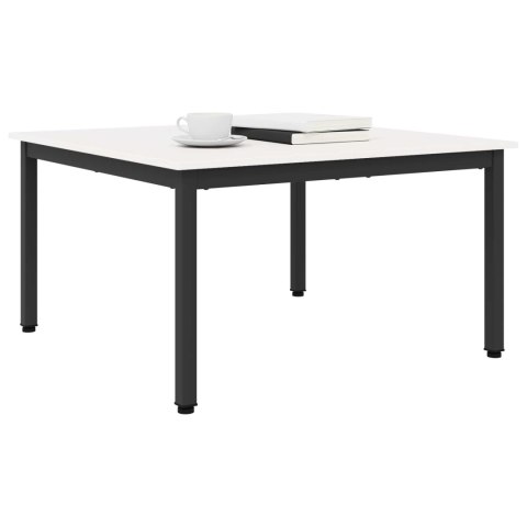 VidaXL Stolik kawowy Biały 80 x 80 x 45 cm Lite drewno sosnowe