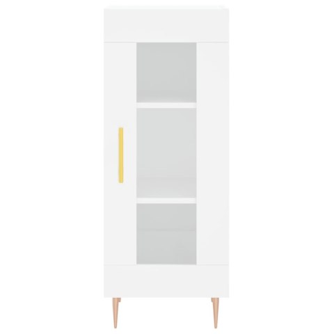 VidaXL Wysoka szafka, biała, 34,5x34x180 cm, materiał drewnopochodny