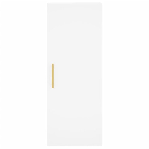 VidaXL Wysoka szafka, biała, 34,5x34x180 cm, materiał drewnopochodny