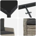 ZESTAW DO JADALNI W OGRODZIE 9 PCS JASNOSZARY POLIRATTAN
