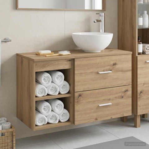 ZESTAW MEBLI ŁAZIENKOWYCH 2 PCS DĄB ARTISAN DREWNO INŻYNIERYJNE