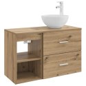 ZESTAW MEBLI ŁAZIENKOWYCH 2 PCS DĄB ARTISAN DREWNO INŻYNIERYJNE