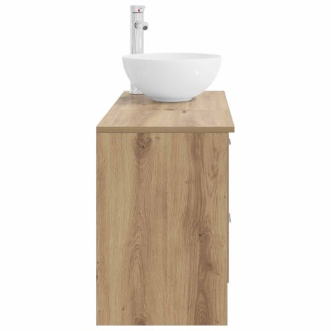 ZESTAW MEBLI ŁAZIENKOWYCH 2 PCS DĄB ARTISAN DREWNO INŻYNIERYJNE