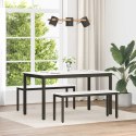 VidaXL ławka Biały 110 x 35 x 45 cm Lite drewno sosnowe