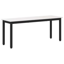 VidaXL ławka Biały 110 x 35 x 45 cm Lite drewno sosnowe