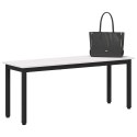 VidaXL ławka Biały 110 x 35 x 45 cm Lite drewno sosnowe