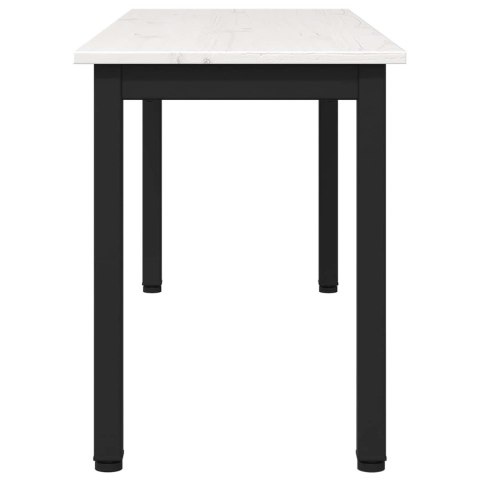 VidaXL ławka Biały 110 x 35 x 45 cm Lite drewno sosnowe