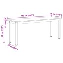 VidaXL ławka Biały 110 x 35 x 45 cm Lite drewno sosnowe