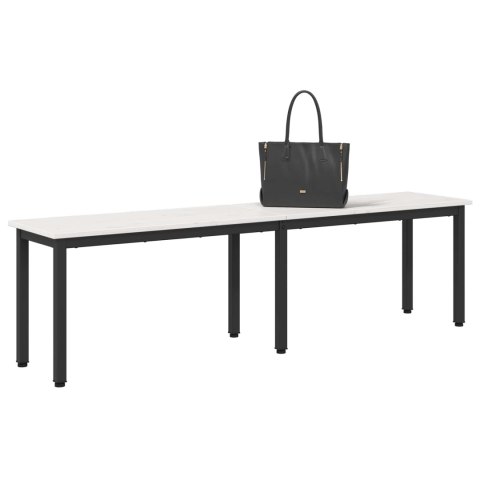 VidaXL ławka Biały 160 x 35 x 45 cm Lite drewno sosnowe