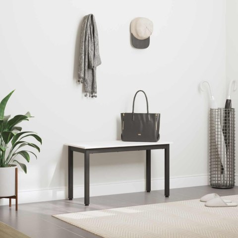VidaXL ławka Biały 80 x 35 x 45 cm Lite drewno sosnowe