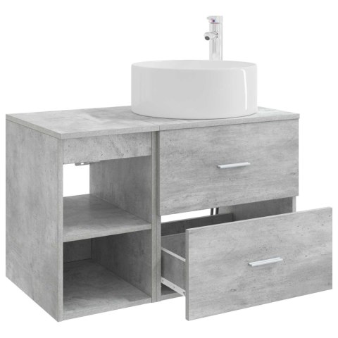 ZESTAW MEBLI ŁAZIENKOWYCH 2 PCS BETONOWY SZARY
