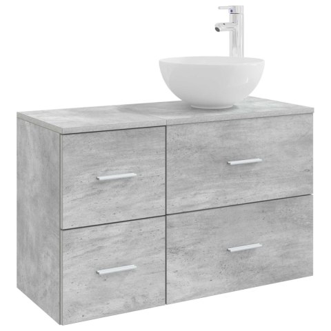 ZESTAW MEBLI ŁAZIENKOWYCH 2 PCS BETONOWY SZARY