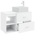 ZESTAW MEBLI ŁAZIENKOWYCH 2 PCS BIAŁY DREWNO INŻYNIERYJNE